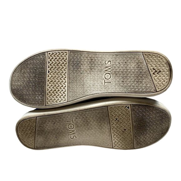 Toms Alpargata Knit Shoes Big Girl 4 Womens 5.5 Blue Colbalt Mesh Slip On Loafer - Picture 7 of 13